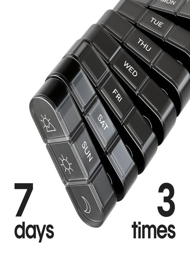 PIHARVA Weekly Pill Organizer 3 Times a Day - 7-Day Portable Travel Pill Box with Large Moisture-Proof Compartments | Vitamin, Supplement & Medication Storage Case - Image 5